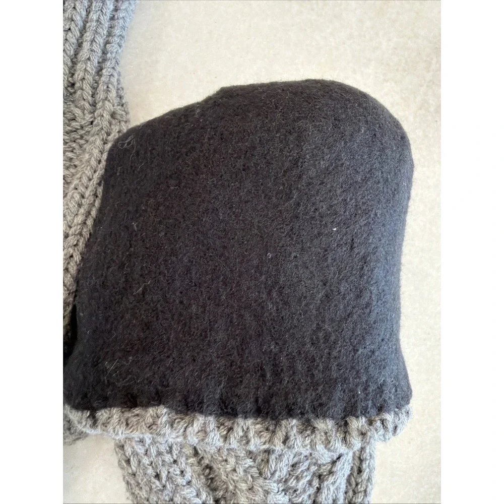 Zoozats University Of North Carolina Gray Knit Mittens‎ Fleece Lined Adult Women